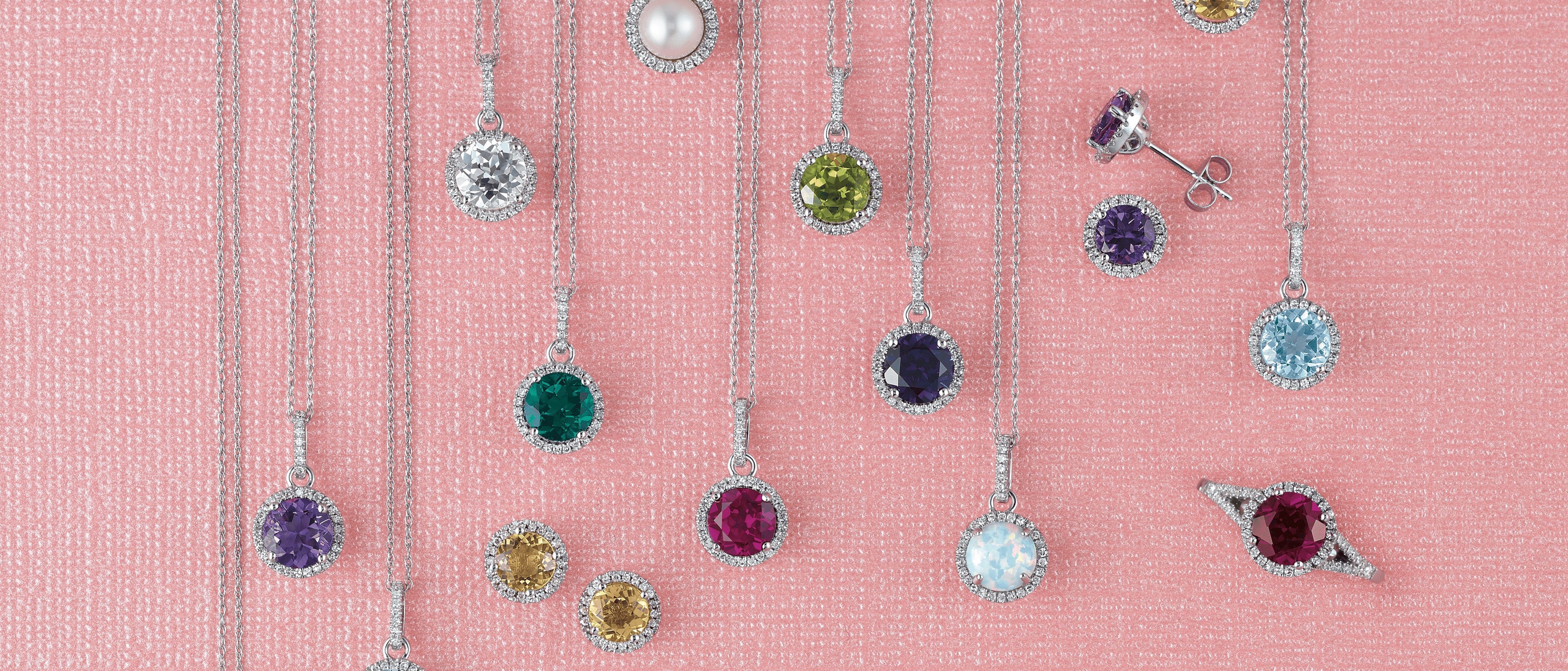 Miscellaneous birthstone pendants