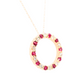 Ruby and Diamond Circle Necklace