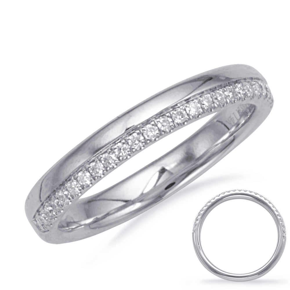 Diamond and White Gold Band