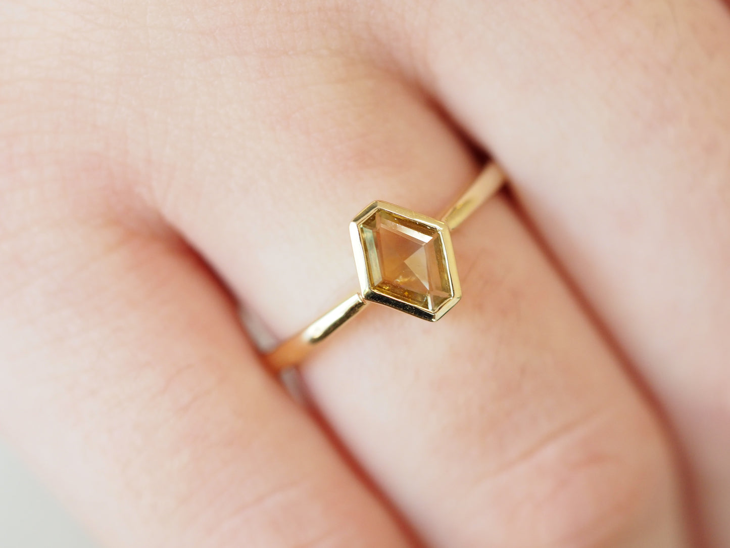 Montana Sapphire Hexagon Ring