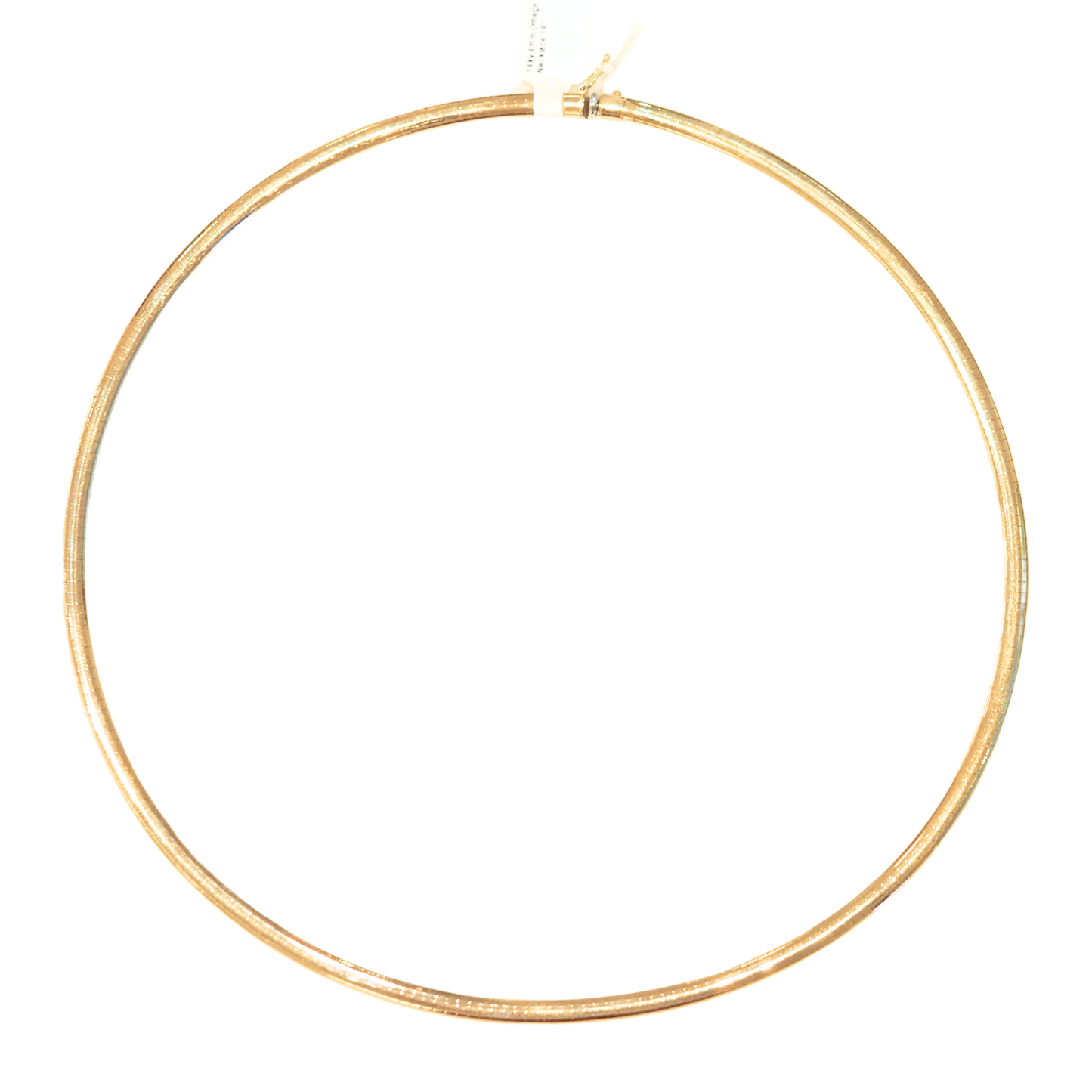 Solid Gold Omega Necklace