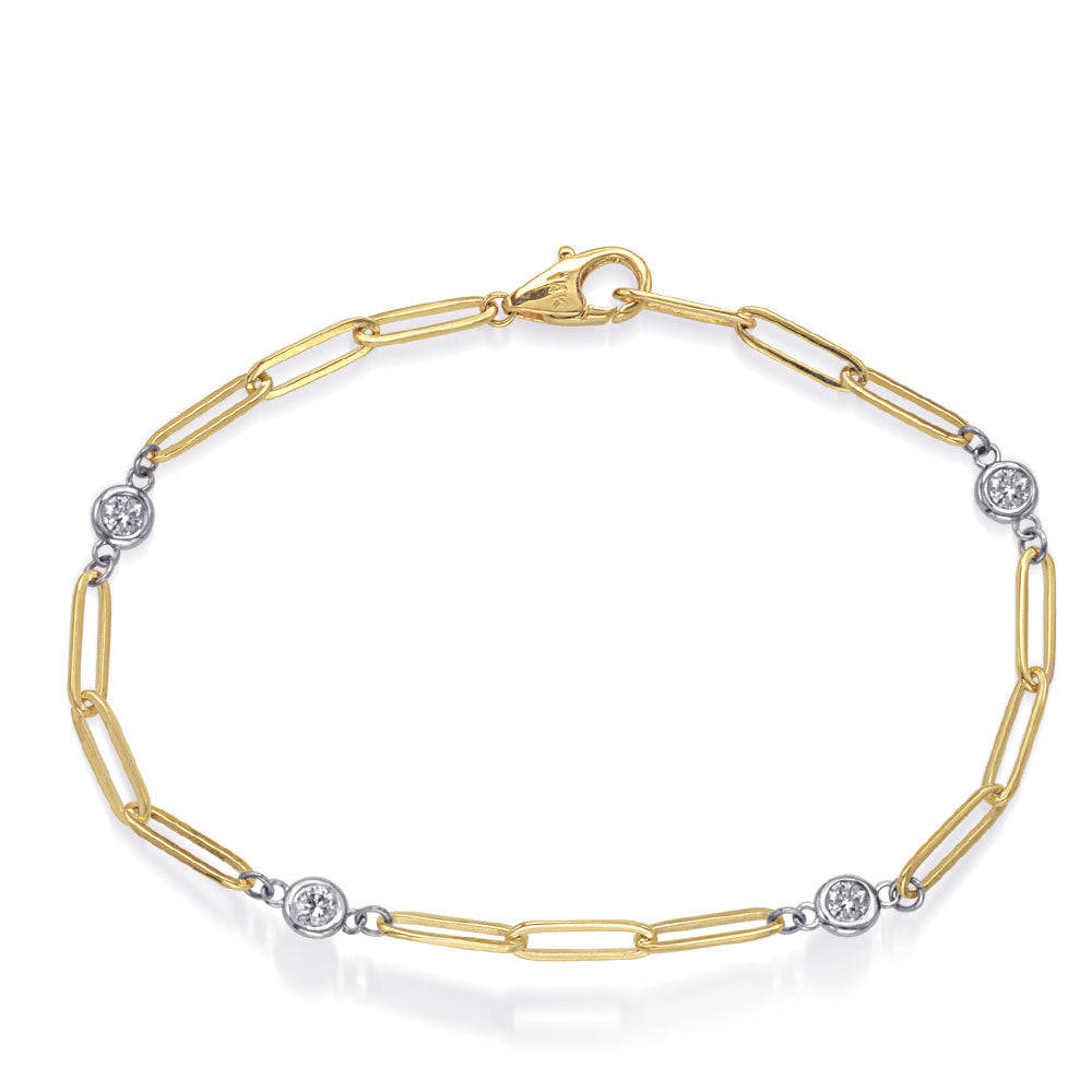 Paperclip Diamond Bracelet