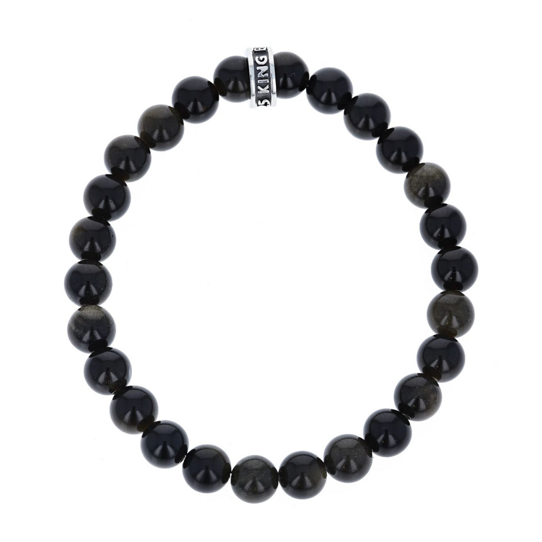 Black Obsidian Bead Bracelet