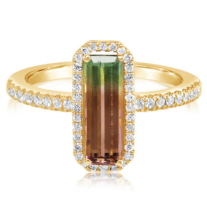 Watermelon Tourmaline Ring