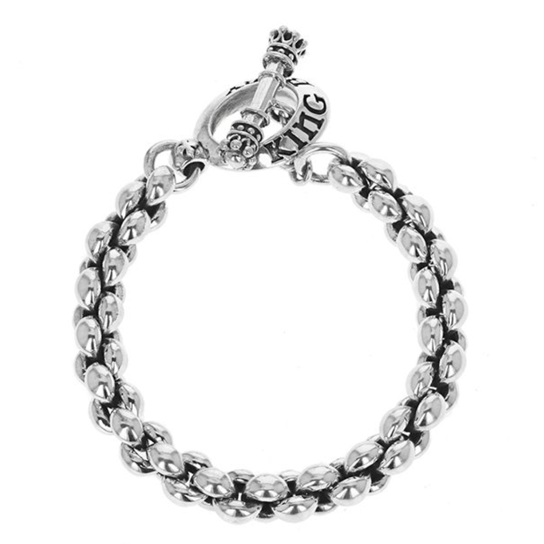 Large Inifnity Link Silver Bracelet