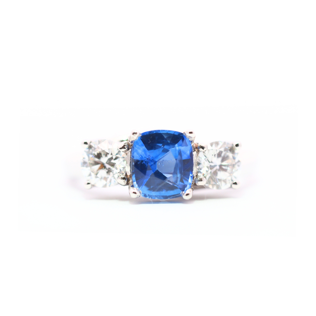 Sapphire 3 Stone Ring