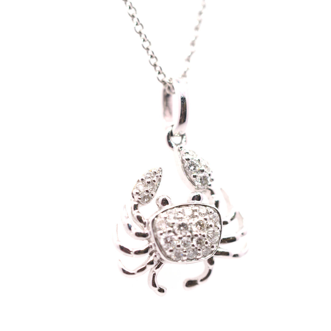 Diamond Crab Necklace