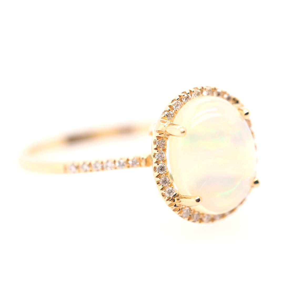 Opal and Diamond Ring