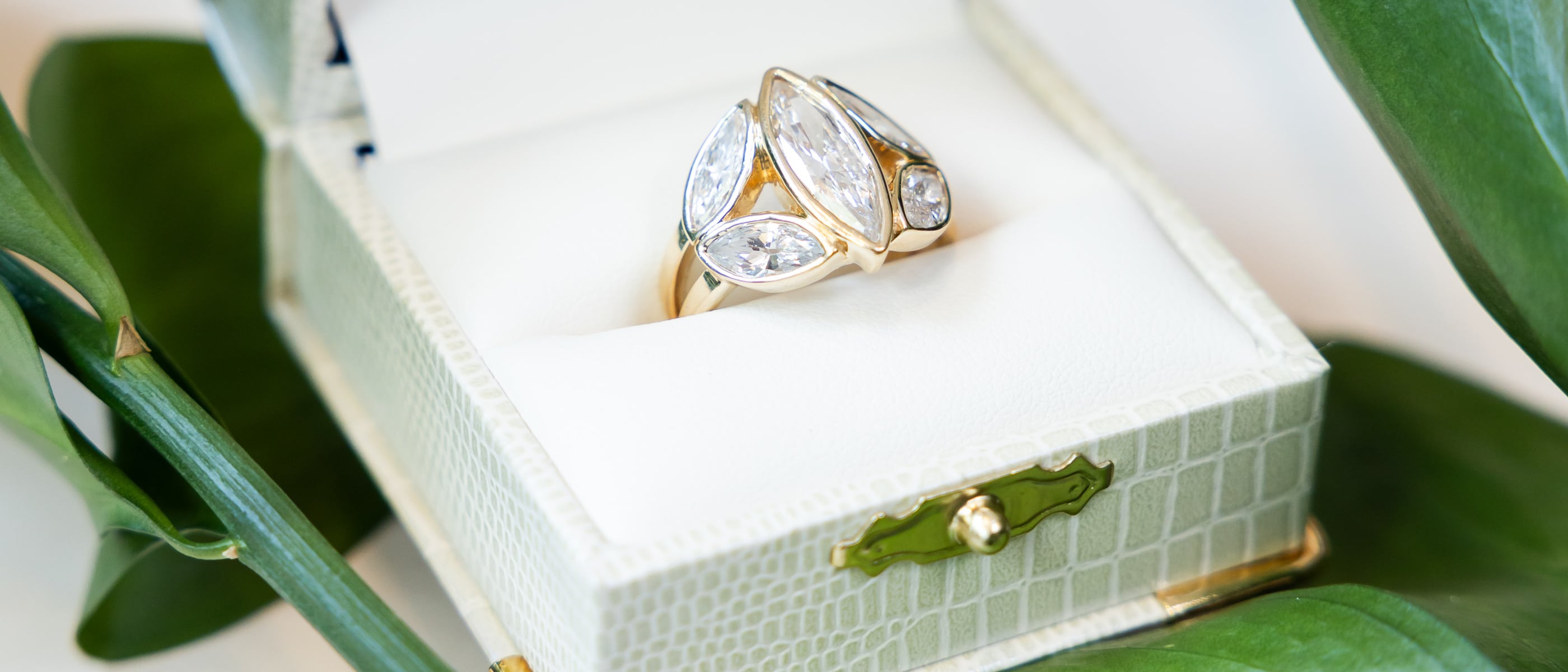Philip Portsche custom diamond engagment ring for his wife, Megan Portsche