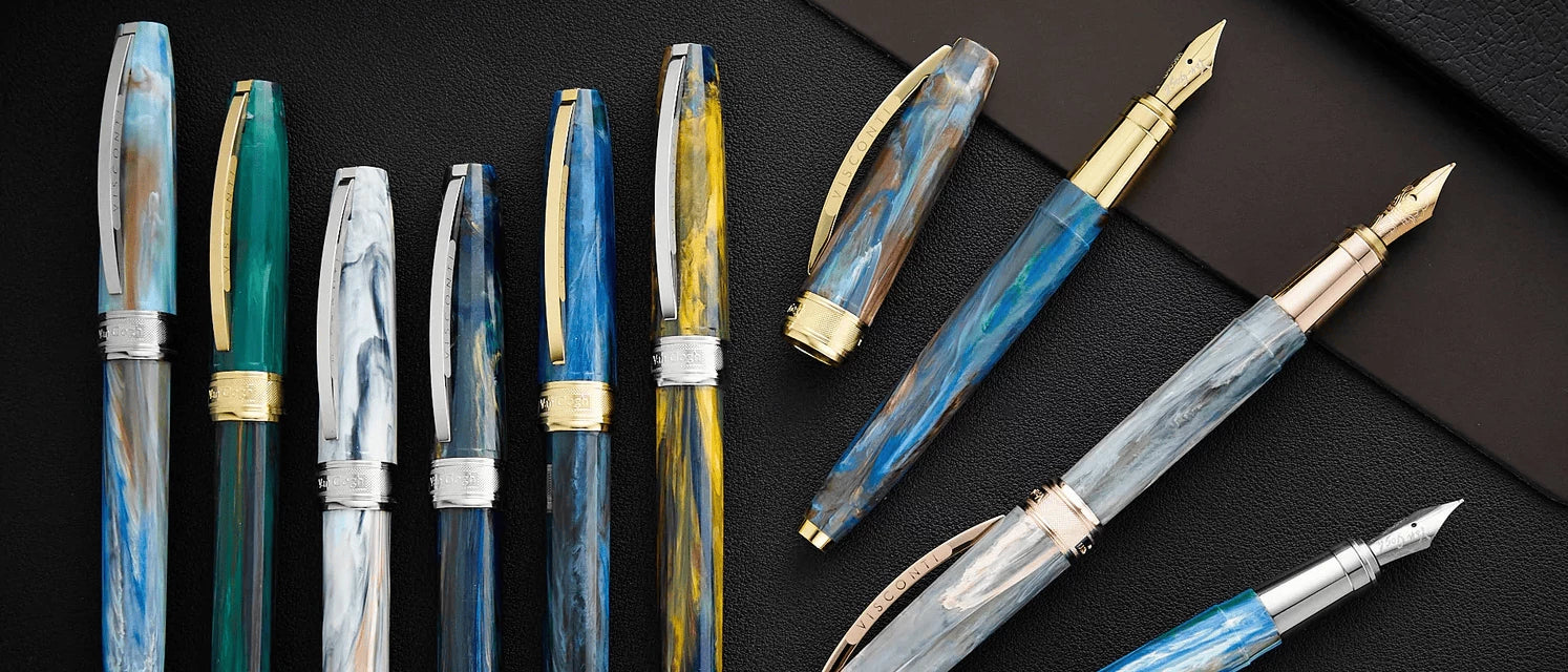 Pens with swirling color motifs emblematic of Van Gogh