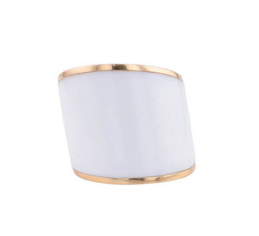 "Vhernier" Gold & Cacholong Opal Ring
