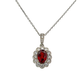 14k Garnet & Diamond Pendant