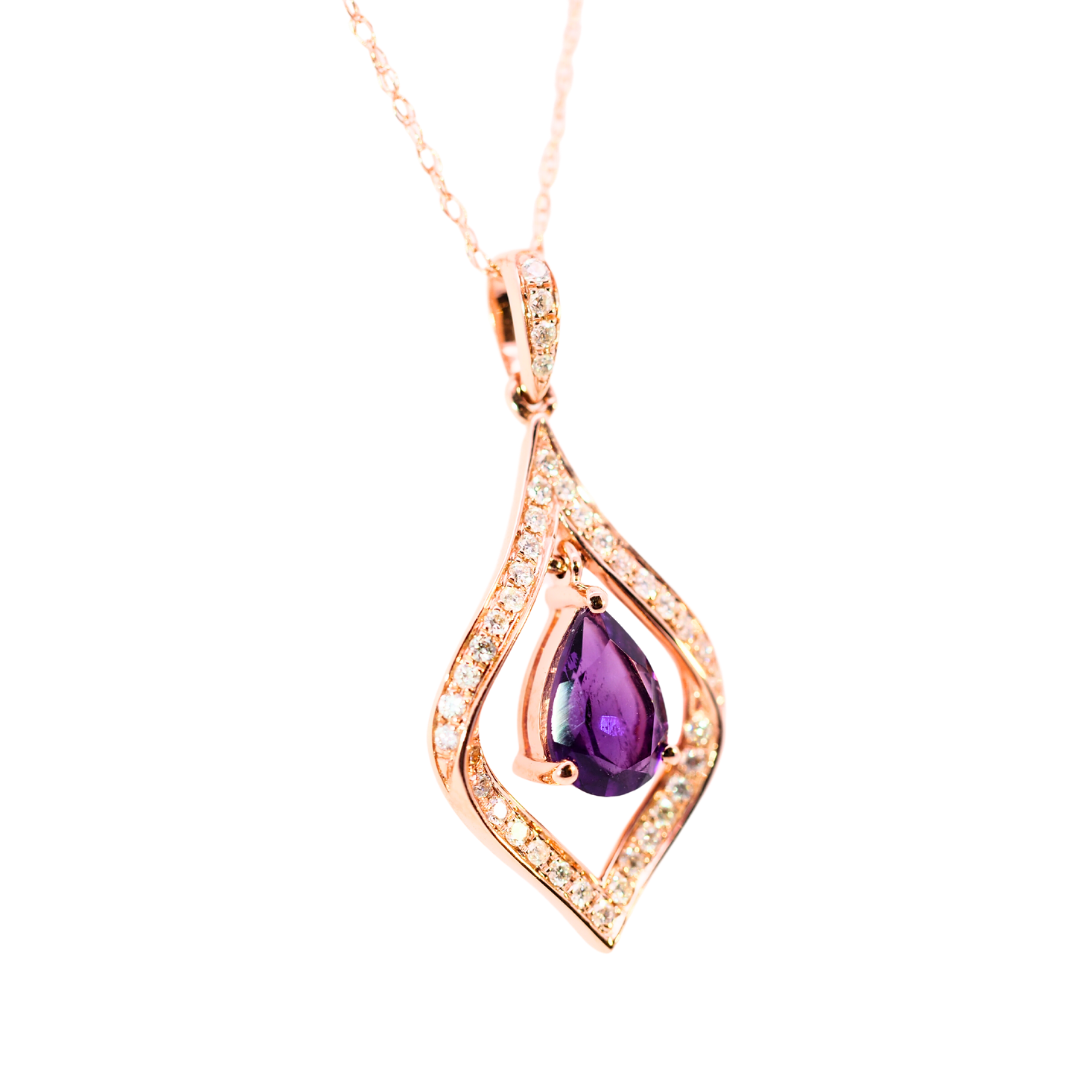 Amethyst Gemstone Gold Tooth Pendant Necklace – Soul & Little Rose