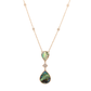Abalone and Diamond Drop Necklace