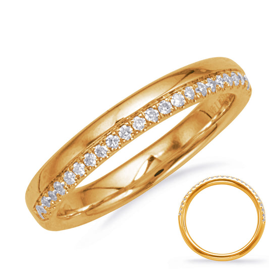 Yellow Gold and Diamond Wedding Band