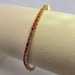 14k Three Tone Rainbow Sapphire Tennis Bracelet