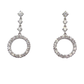 14k Diamond Halo Dangle Earrings