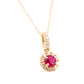 Simply Ruby Halo Necklace