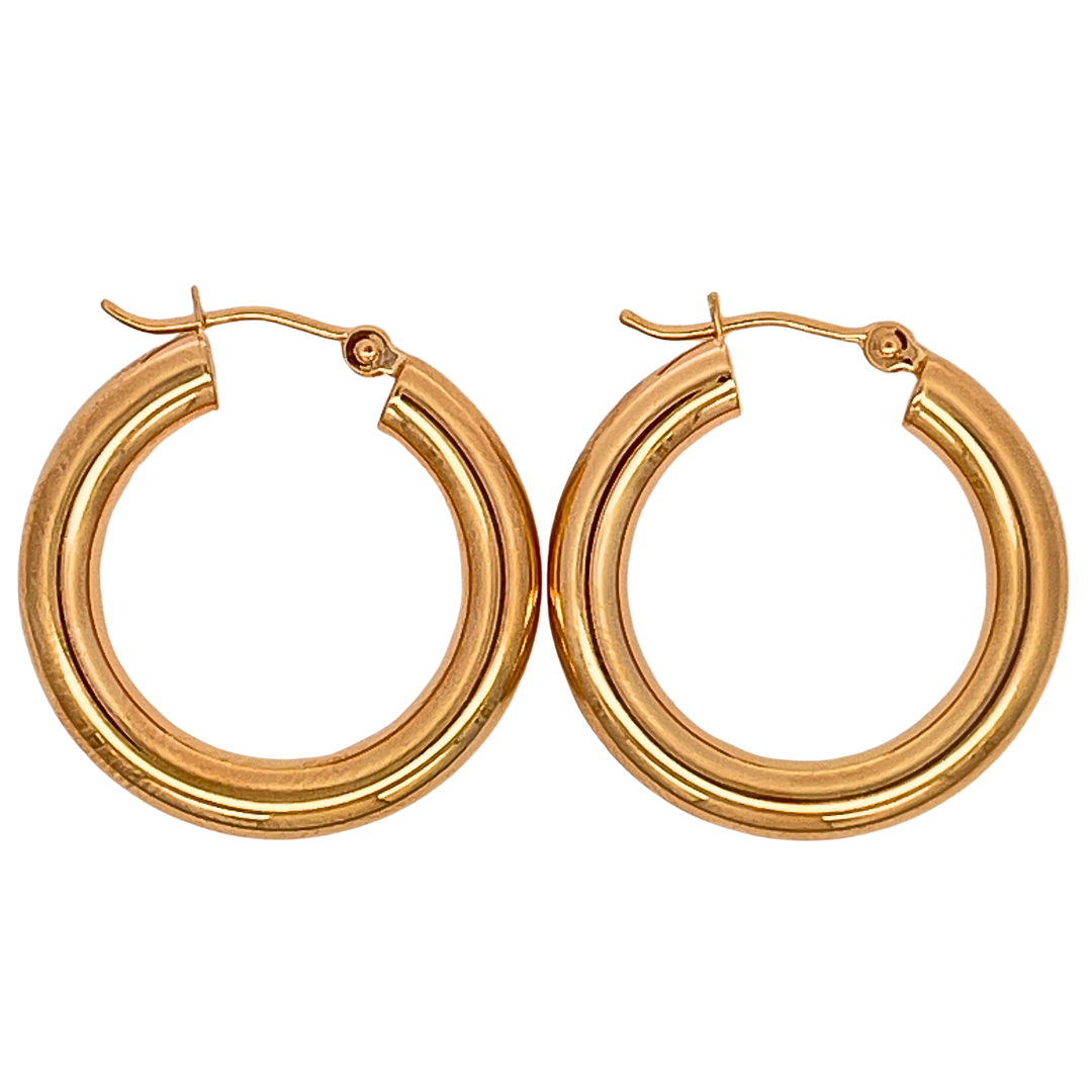 14k Tube Hoop Earrings