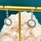 14k Diamond Halo Dangle Earrings