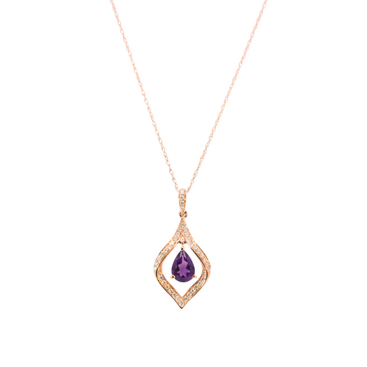 Amethyst Rose Gold Necklace
