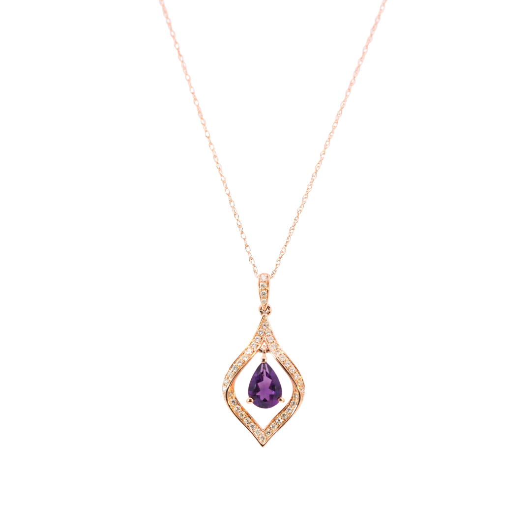 Rose gold and on sale amethyst