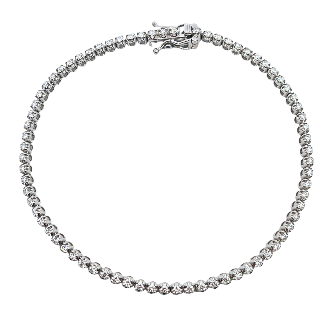 14k Diamond Tennis Bracelet 7"