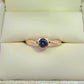 14k Yellow Gold Bezel Purple Sapphire Ring