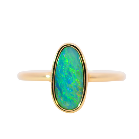 Australian Opal Bezel Set Ring