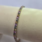 14k White Gold 3 Color Sapphire Tennis Bracelet