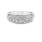 18k White Gold Double Row Diamond Arched Band