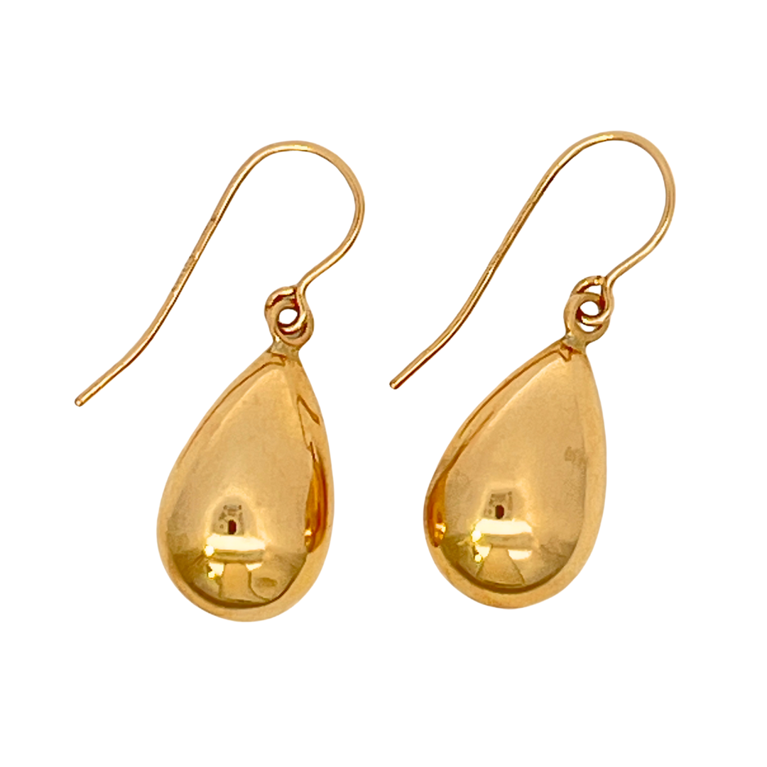14k Polished Tear Drop Earrings