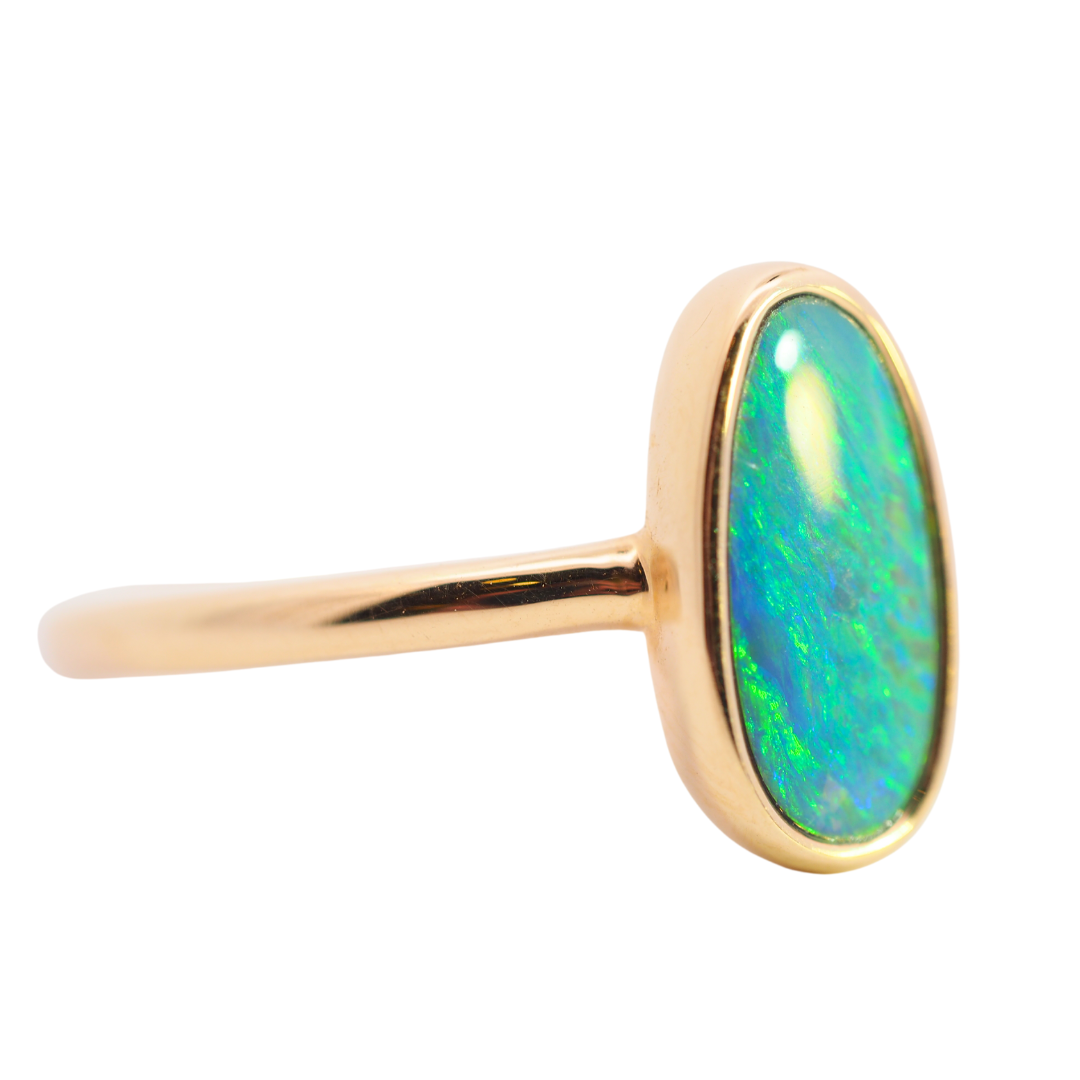 Australian Opal Bezel Set Ring