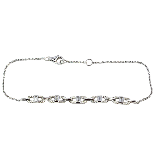 14k Diamond Mariner Bracelet
