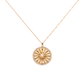 Diamond North Star Round Disc Necklace