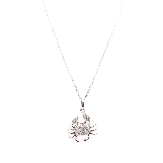 Diamond Crab Necklace